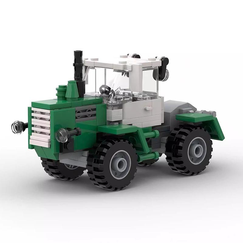 MOC City Mini Car Tractor Snowmobile Camper Van Fiated Taxi Truck Head Speed Vehicles Sets Building Blocks Toys Christmas Gift