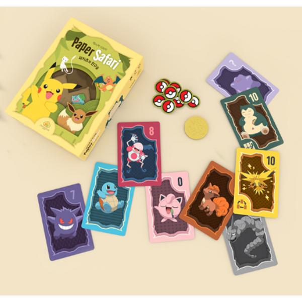 ASMODI KOREA Paper Safari Pikachu and Friends Board Game, Korea representative board game