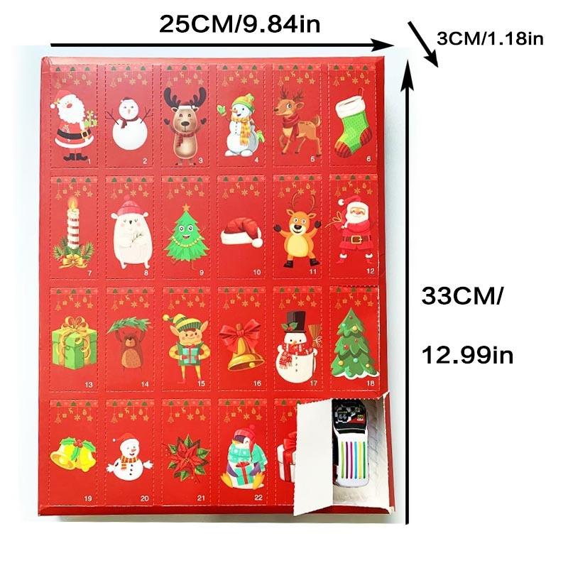 Weihnachts-Adventskalender mit Rückzieh-Rennwagen-Spielzeug 24-Tage-Countdown-Kalender Blind Box Geschenke für Kinder Weihnachtsfeier-Mitgebsel