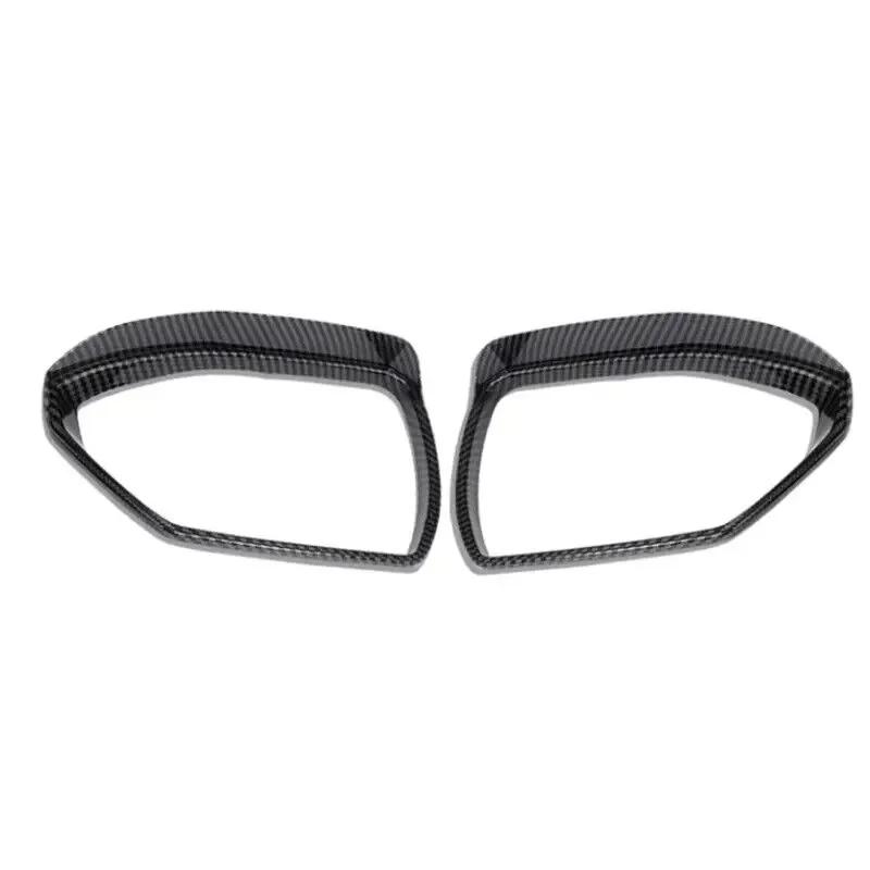 For Hyundai Tucson 2021 2022 2023 Car Rearview Side Mirror Rain Eyebrow Shield Cover Frame Sticker Protector Exterior Carbon