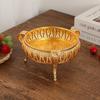 European Vintage Fruit Plate High-End Round El Glass Plate Multi-Layer Fruit Basket  Creative Cake Plate Ornaments