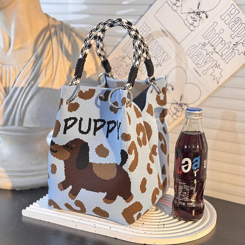2025 Niedliche Tier Strickhandtasche - Damen Tragetasche mit großem Fassungsvermögen für Arbeit & Ausflüge