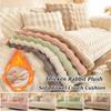 Thicken Rabbit Plush Sofa Covers Solid Color Winter Non-slip Couch Slipcover Full Coverage Seaters Backrest Handrail Sofa Towel