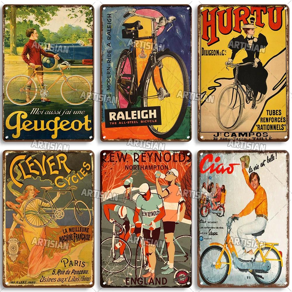 Segno di Latta Metallico Bicicletta Arrugginita Piatto Decorativo Casa Bar Studio Segni Metallici Poster Metallico Vintage Targhetta Metallica da Viaggio Piatto da Parete