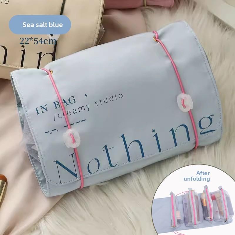 Travel Makeup Organizer With Foldable Design And Detachable Compartments For Portable Use