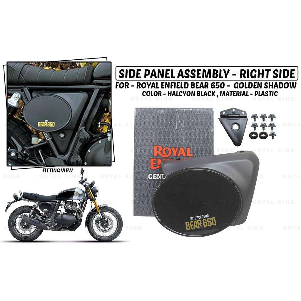 For Royal Enfield Bear 650 "Golden Shadow Side Panel Assembly Right Side"
