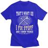 I Fix Stuff Graphic Tee for Unisex Short Sleeve Cotton T-Shirt Mechanic Engineer Gift