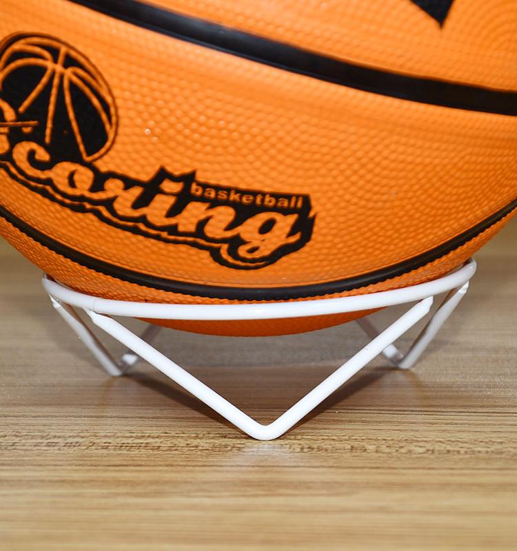 Lakers Size 5 & 7 Ball Display Stand for Basketball, Football, Volleyball – Iron Ring Base