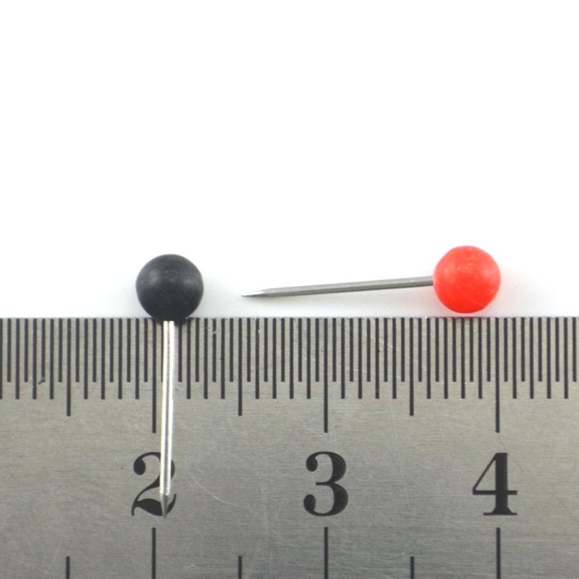 50PCS/Bag Colorful Plastic Fishing Pin Position Mark Bead Needle Pin Dia. 4MM for Fishing Line Wire Fishing Tackle Accessory