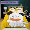 HELLO SPANK Pattern Bedding,Quilt Set Quilt Cover Pillowcase Home Birthday Gift(1 * duvet cover + 2 * pillowcase, without core)_lx