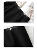 Women's Elegant High-Waisted Black and Gray Wool Blend Pencil Skirt - Autumn/Winter 2025 Collection