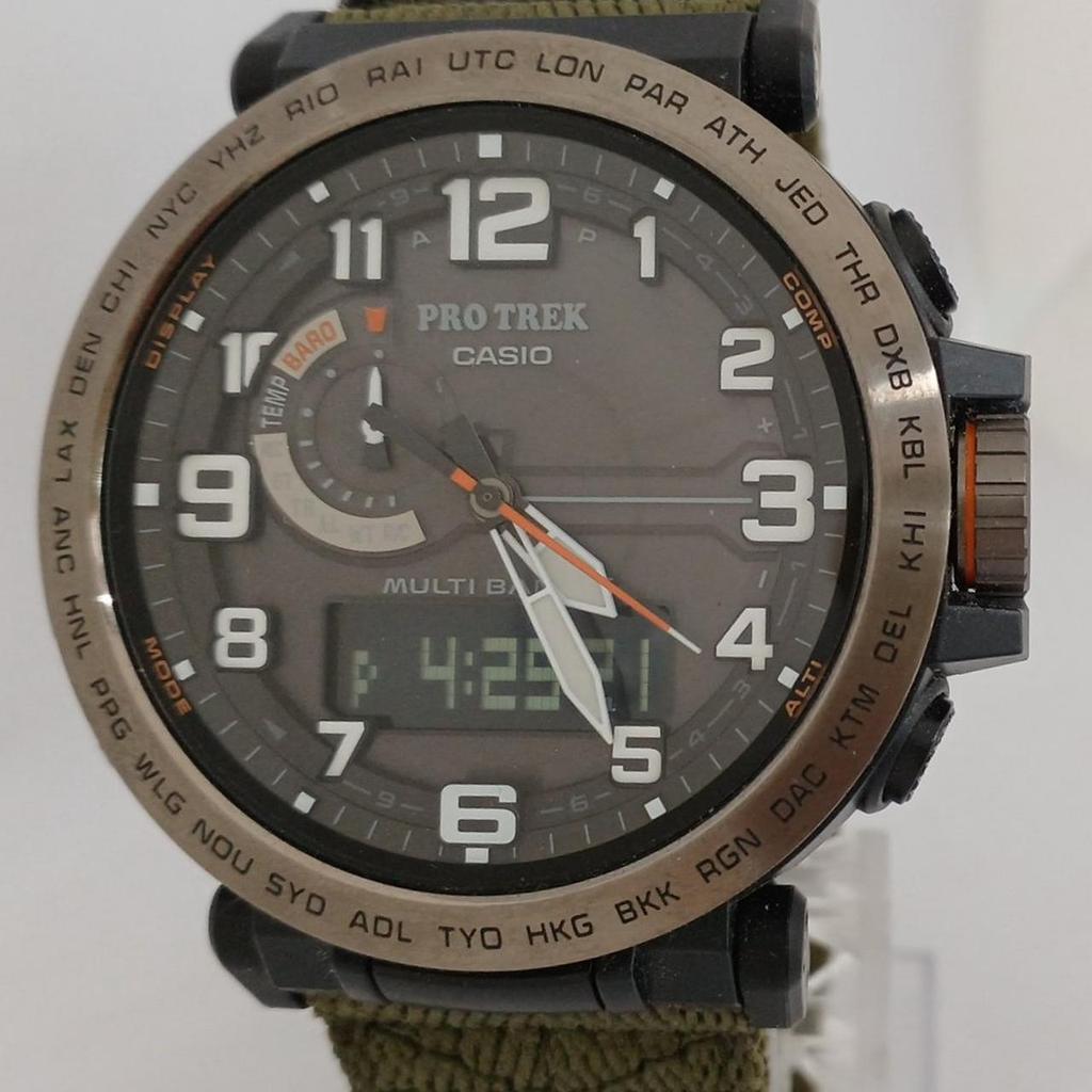 Used CASIO PRO TREK PRW-6600YB Solar Radio Watch