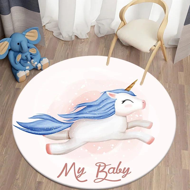 

Cartoon Cute Bear Round Carpet for Living Room Rugs Bath Mat for Children Room Mats Bedroom Carpets Baby Kids Room Home Decor Diameter 60cm