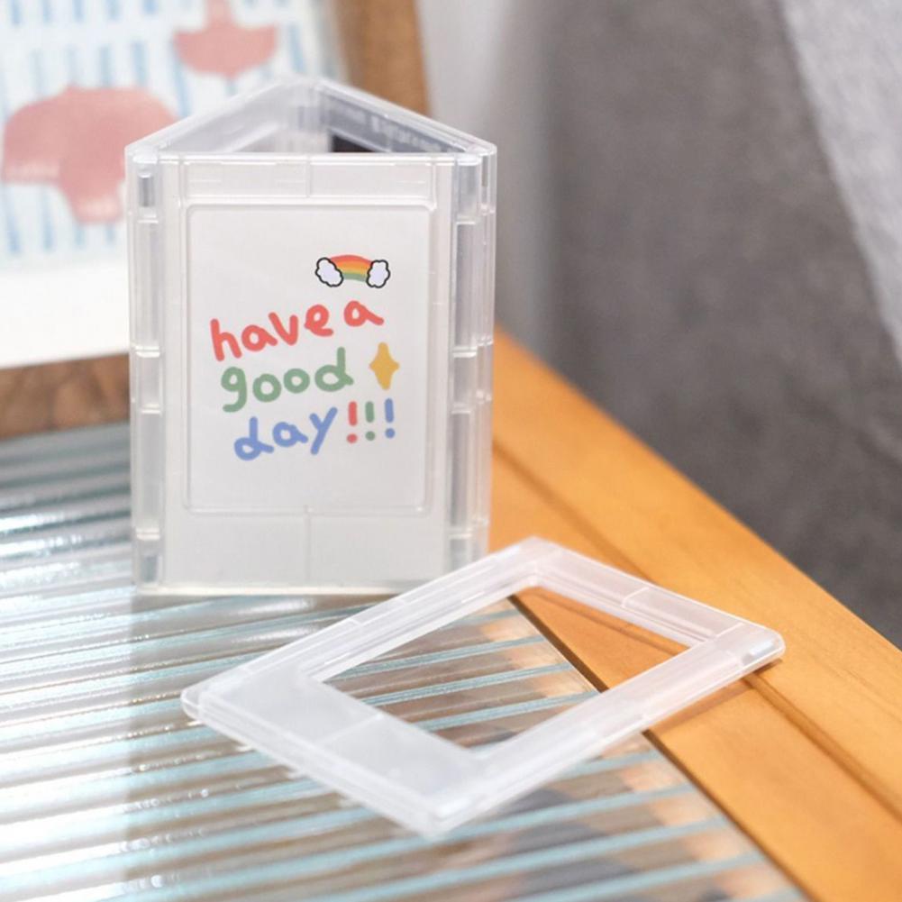 3 Inch Acrylic Picture Frame Magnetic Photo Display Stand Transparent Film Camera Photo Holder Desktop Polaroid Photo Frame