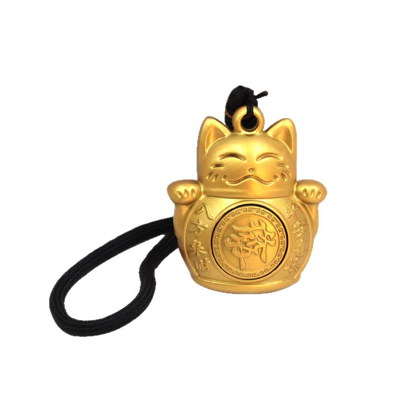 Solid Brass Lucky Ornament Stress Relief Fortune Handheld Peace and Prosperity Cat Figurine Decoration