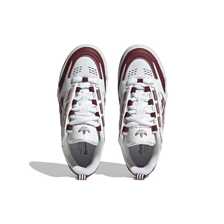 Adidas Originals Adi2000 Leather Casual Slip-Resistant Durable Low-Top Skate Shoes Women Sneakers White Brown Red HQ8653