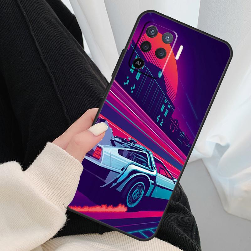 Back To The Future Time Machine Case For OPPO A54 A74 A94 A83 A91 A93 A5 A9 A31 A53 2020 A15 A52 A72 Find X5 X3 Pro Cover