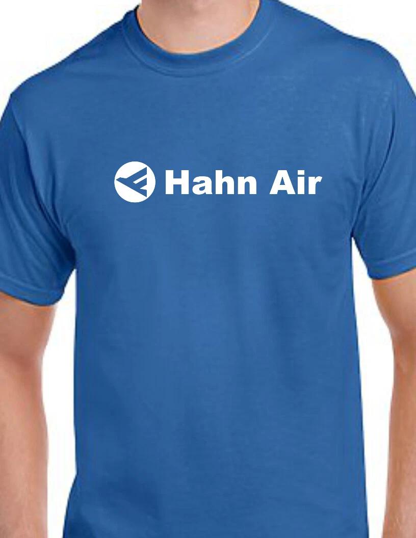 Hahn Air Retro Logo T-Shirt German Airline Düsseldorf European Travel Tee S