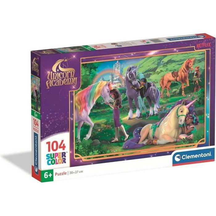 Puzzle - Clementoni Unicorn Academy - 104 pièces - Pour enfants à partir de 6 ans - Multicolore