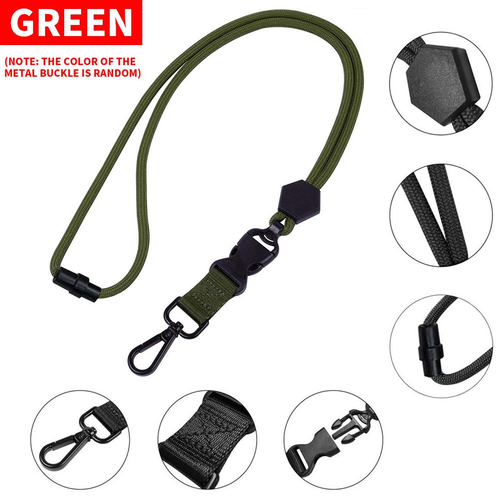 1PC Heavy-duty Adjustable Metal Hook Round Rope Hanging Rope Detachable Detachable Buckle Mobile Phone ID Hanging Rope