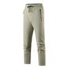 Summer Ice Silk Casual Trousers Elastic Quick-drying Outdoor Sports Large-size Zipper Leggings