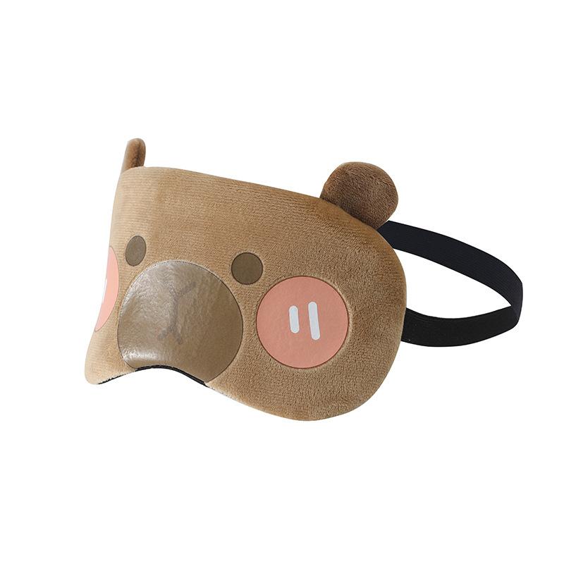 The Soft Short Plush Cartoon Sleep Eye Mask Has A Cute and Eye-catching Design Closely Blocking Light and Blocking Out The Light