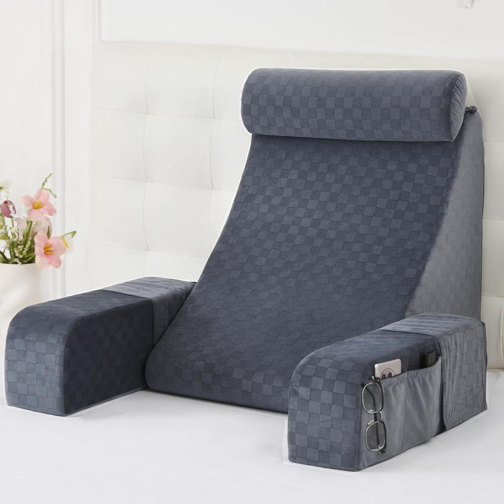 Lesekissen für Erwachsene Ergonomisches 45°-Keilkissen Rückenstütze Stuhl zum Sitzen im Bett Taschen zum Arbeiten Spielen Entspannen Erholung