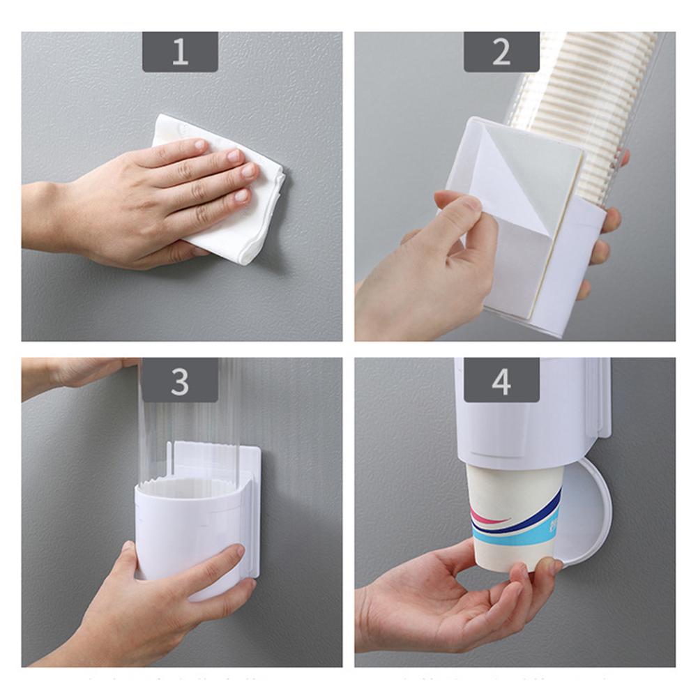 Paper Cup Holder Free Punching Cup Rack Cup Storage Container Drinking Accessory
