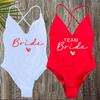 Sexy Padded One Piece Swimsuit Women Team Bride Swimwear Bikini Summer Bathing Suit Plus Size Beachwear Bachelorette Party Lady