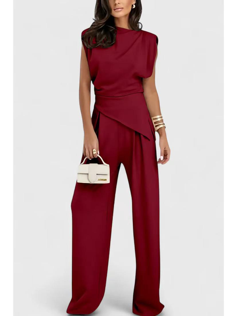 

Весенне-летняя коллекция 2025 года в европейском и американском повседневном стиле XL вино красного