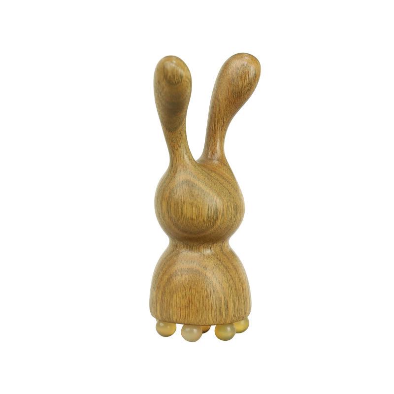 Natürlicher Grüner Sandelholz Kaninchenauge Massager & Lotus Samen Gesicht Akupunkturpunkt Stick