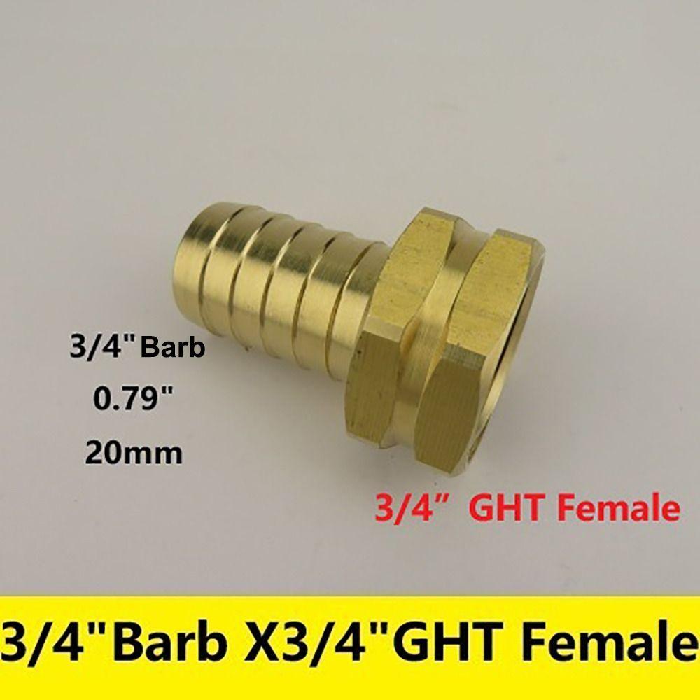 3/4" GHT Brass Barb Fitting 3/8" 1/2"  5/8" 3/4"  Barb Barb Fitting Connector  Car Washin