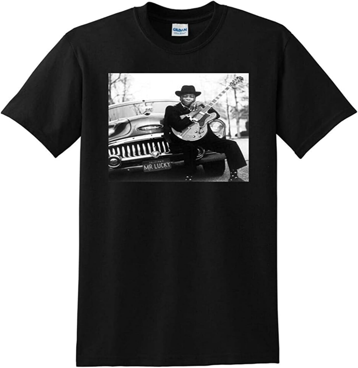 Men s John Lee Hooker T Shirt Vinyl Cd Cover Black XXL чёрный
