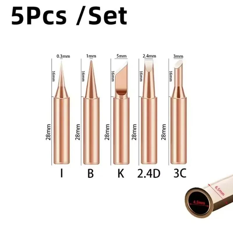 5 Environmentally Friendly Constant Temperature Soldering Iron Tips Practical Universal Soldering Tips with Internal Heating