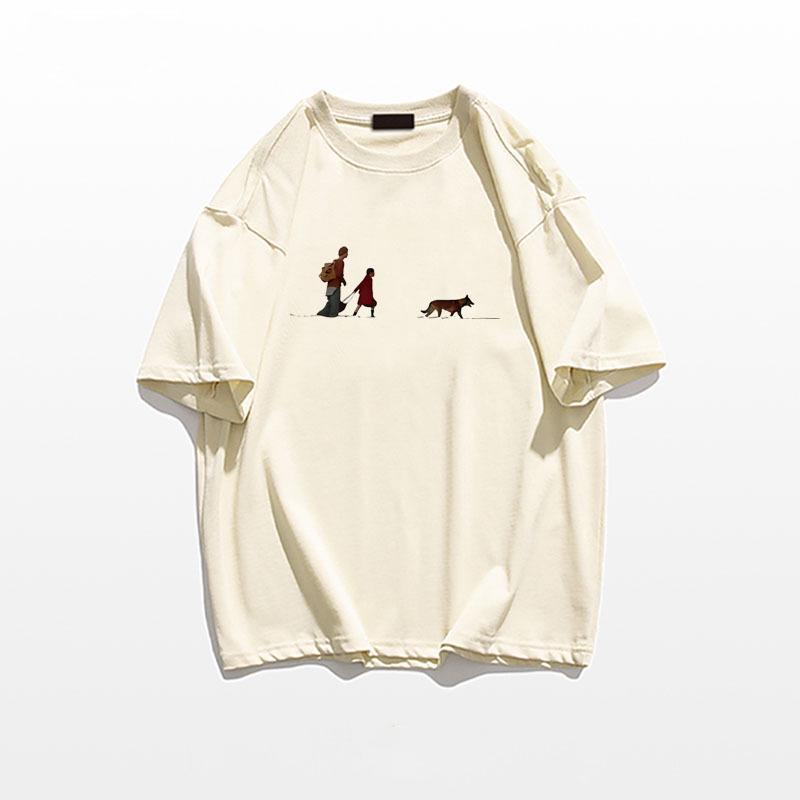 

Женская 2025 футболка в американском стиле свободного кроя с коротким рукавом из хлопка XXL абрикосовый