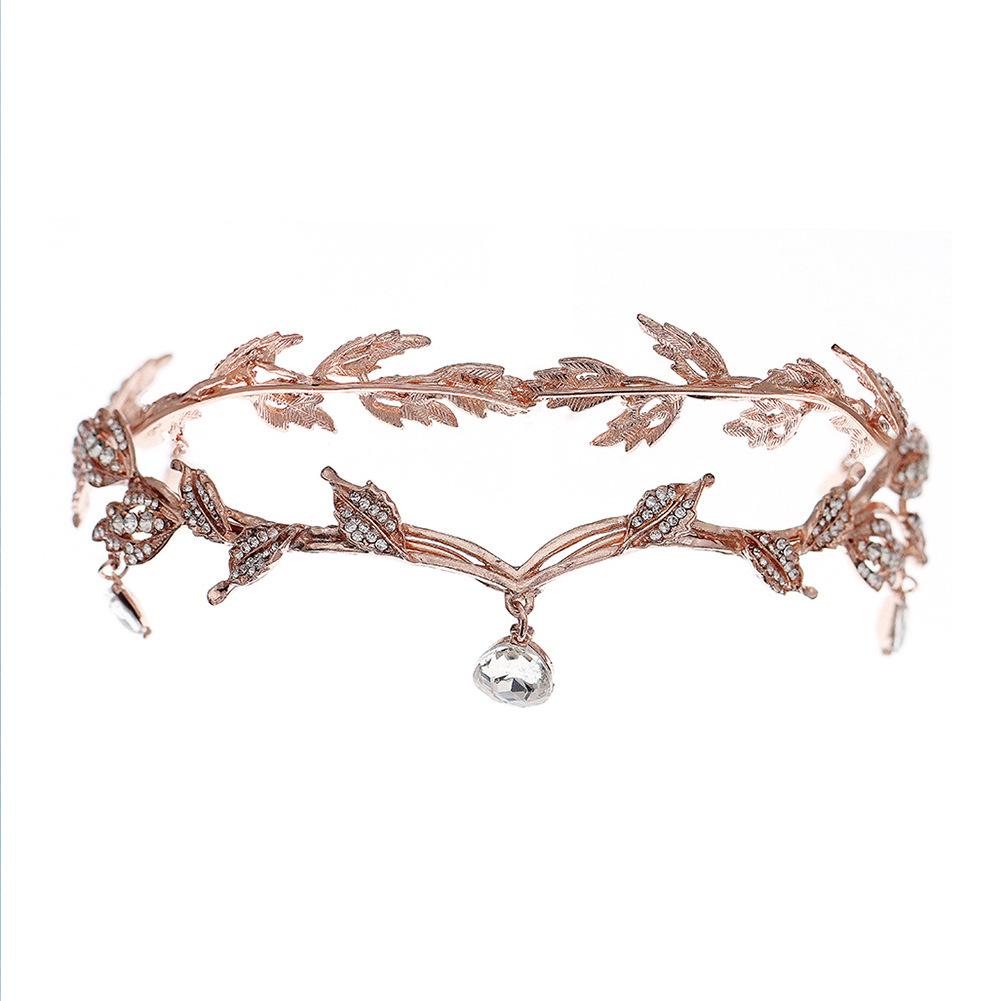 Bohemian Rhinestone Bridal Teardrop Forehead Headpiece