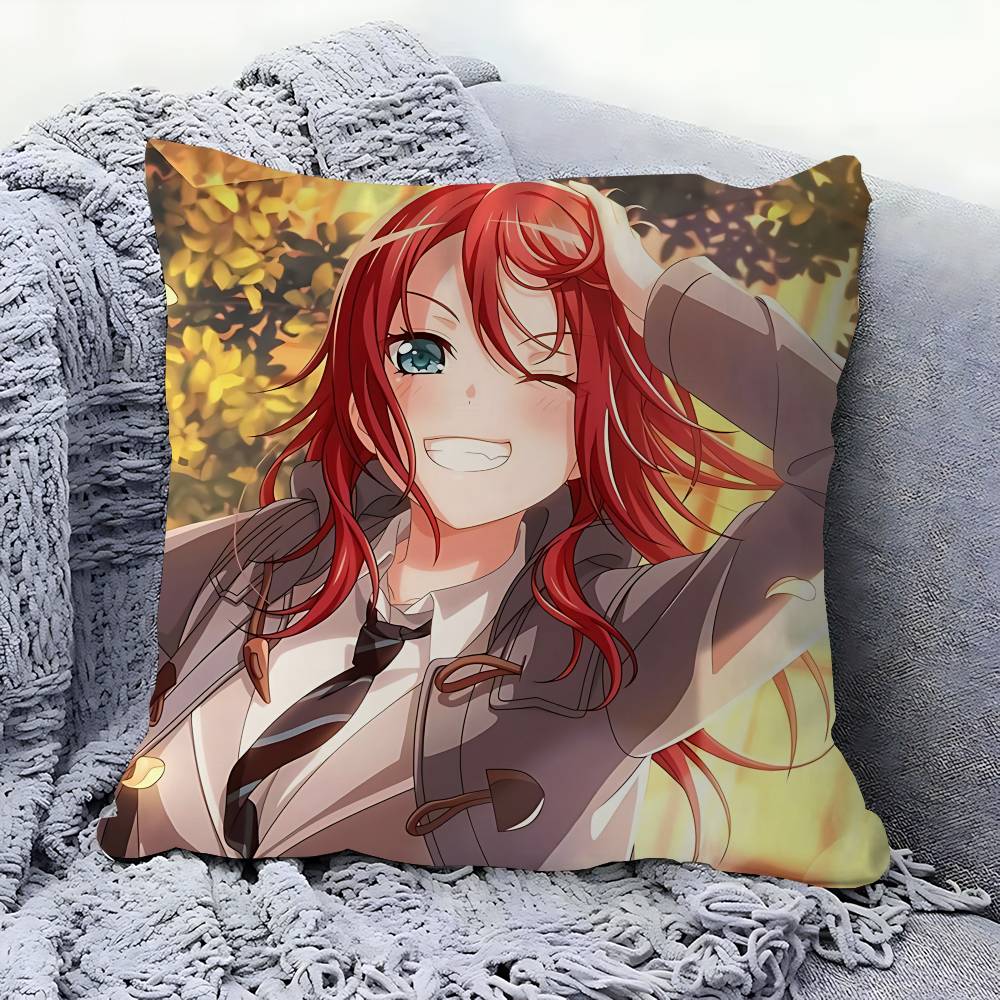 Anime T-Tomoe Udagawa Pillow Cover For Bedroom Room And Living Room Sofa Decorative Cushion Cover