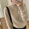 Womens Turtleneck Sweater Solid Color Lazy Style Thick Knit Top Casual Base Layer Winter