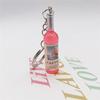Cute Novelty Resin Beer Wine Bottle Keychain Assorted Color for Women Men Car Bag Keyring Pendant Accessions Wedding Party Gift