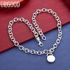 925 Sterling Silver Simple Interlocking Necklace - Banquet Gift Jewelry