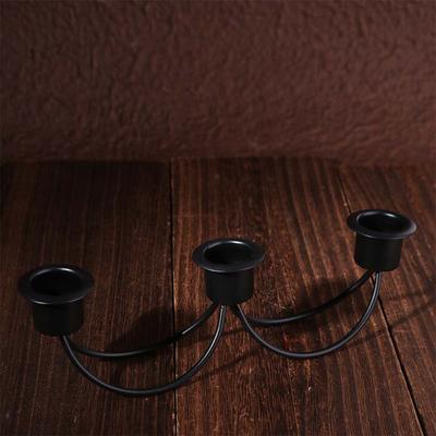 Luxury European Style Three Head Candlestick Vintage Minimalist Candle Holder Iron Candle Stand Banquet