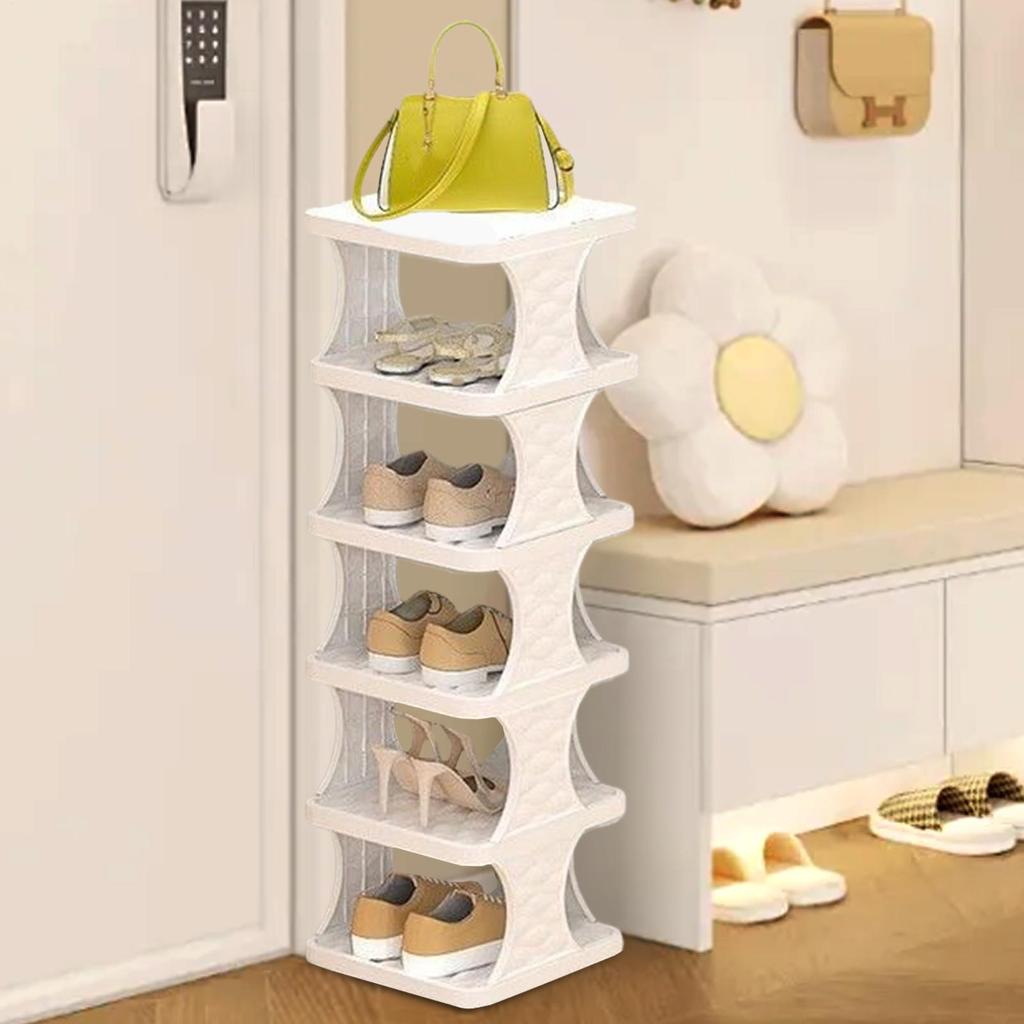 Multiple Layers Shoe Organizer Doorway Shoe Rack Organizer Space Saving Rack For Wall Corner Stackable Shelf For Rental House