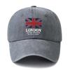 Unisex Fashion Versatile Printed LONDON Baseball Cap Classic Vintage Washed Outdoor Lightweight Curved Brim Hat Trucker Cap S