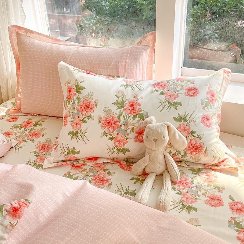 100% Cotton 1 Piece 48cm*74cm Pillowcase Beauty Floral Printing Pillow Case Cover For Bedroom