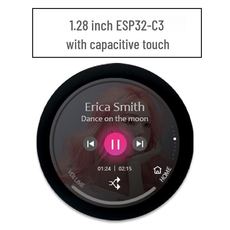 ESP32-C3 Dev Board with 1.28" Round LCD Touchscreen, WiFi, and Bluetooth Module