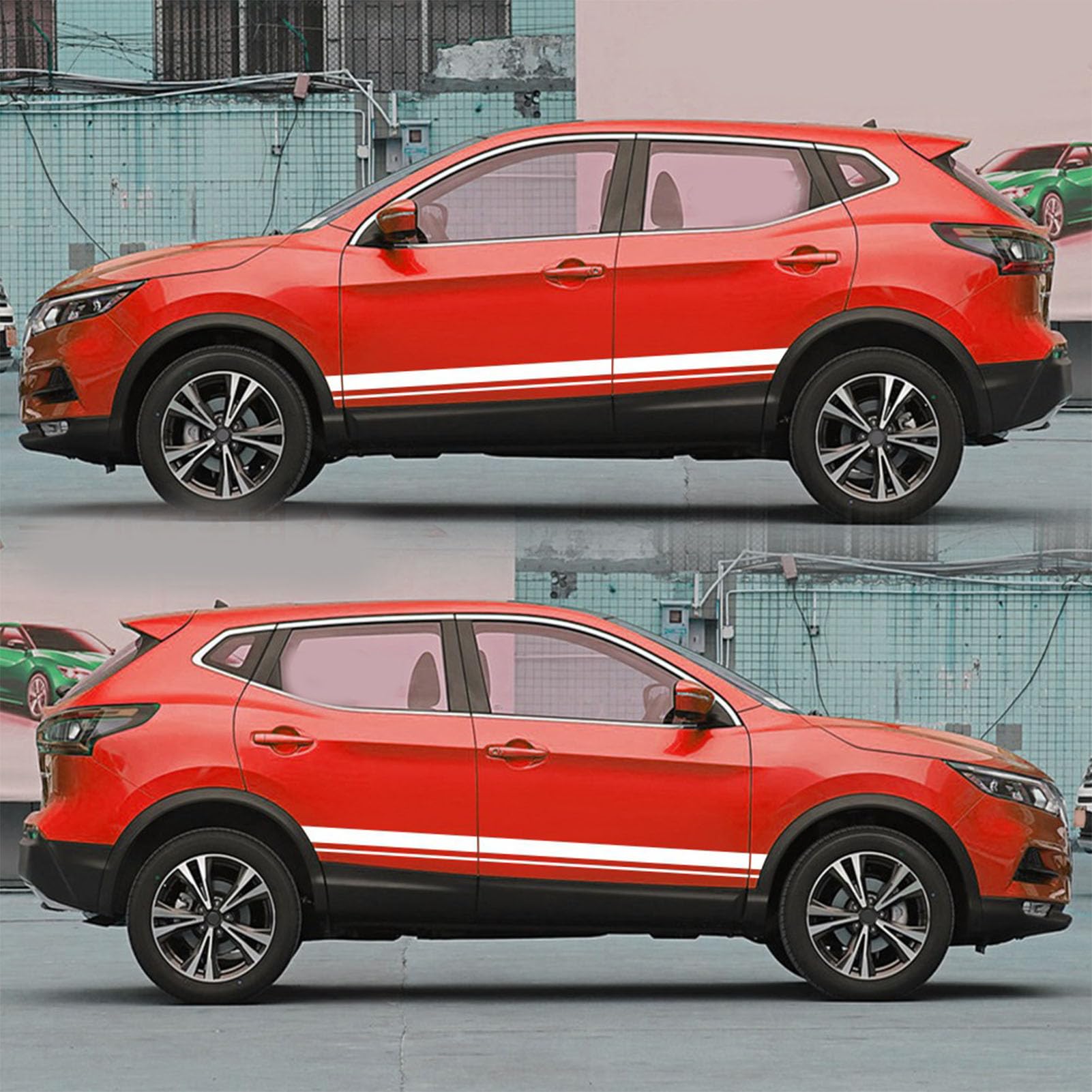 

Наклейка полоса на автомобиль Боковая наклейка на кузов Водонепроницаемая Легко наносится Съемная для автомобиля Автофургона Яхты Грузовика (белый) белый