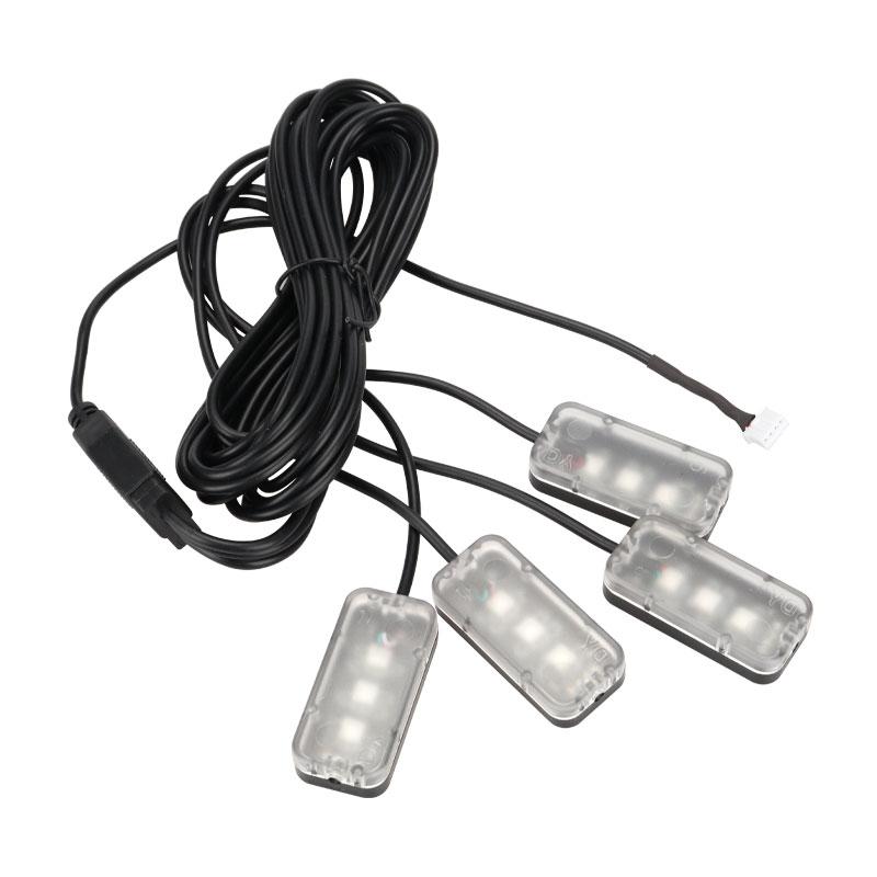 For 22 In1LED Symphony Strip Car accessories RBG 64 color car Ambient Interior Acrylic Strip Guide Fiber Optic Interior light