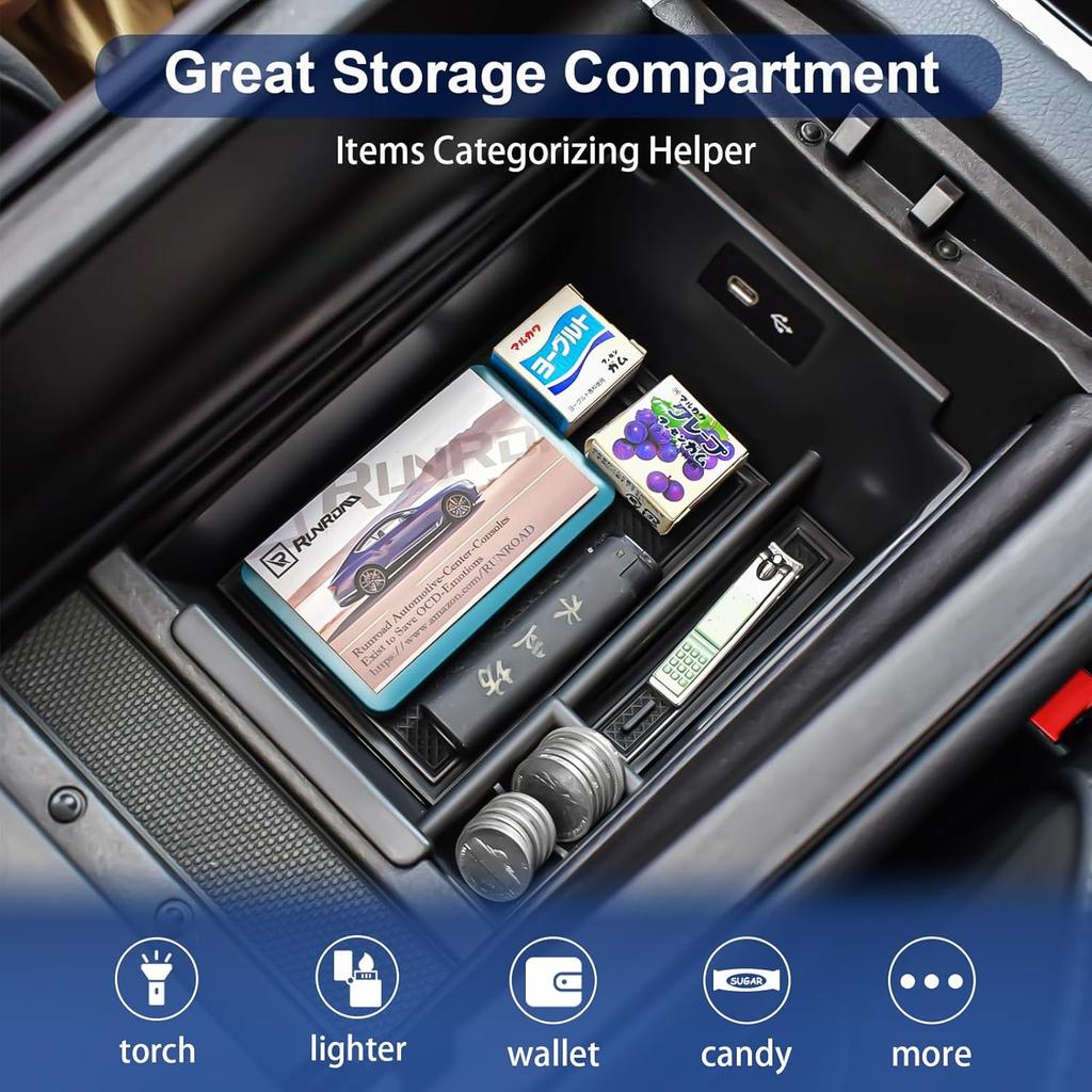 RUNROAD Center Console Organizer Tray Compatible With Mercedes Benz -2025 GLE Class W167 350 450 AMG 53 GLS X167 450 580 63 Accessories, Middle