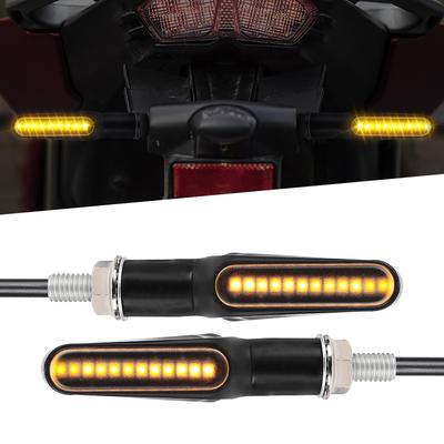 KEMIMOTO Blinker, Motorrad, LED-Blinker, E-Prüfzeichen, Lauflichtblinker, 12 V, Sequenziell