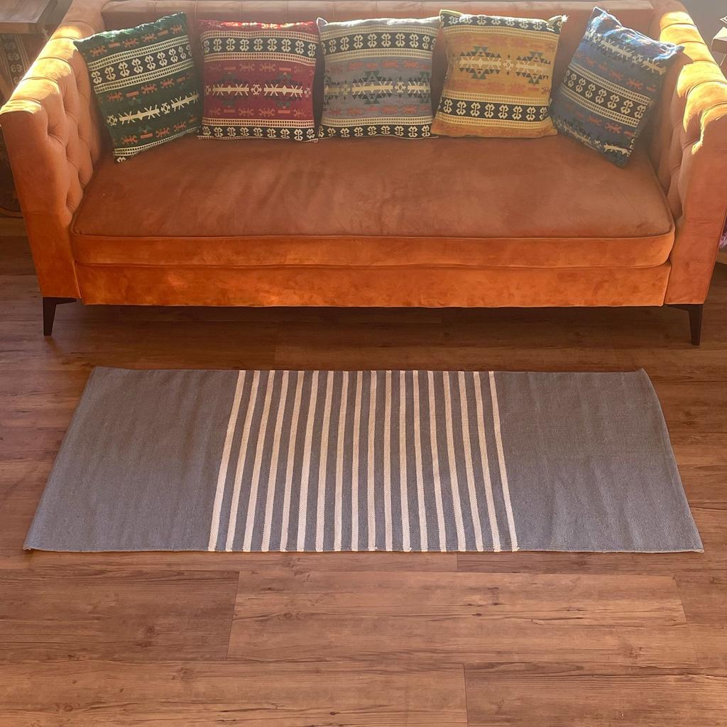 Matta Boho Grå Bomull 70x170 cm